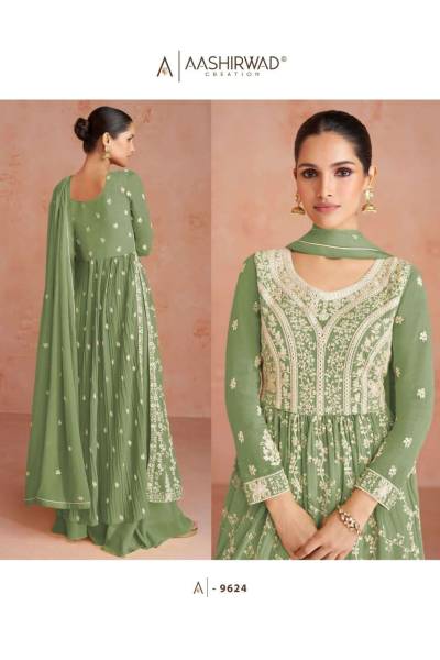 INAYA BY AASHIRWAD CREATION DESIGNER GEORGETTE SALWAR SUIT WHOLESALER IN INDIA